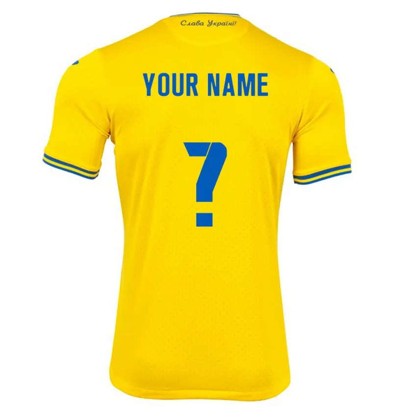 Danxen Kinder Ukraine Ihren Namen #0 Gelb Heimtrikot Trikot 24-26 T-Shirt Schweiz