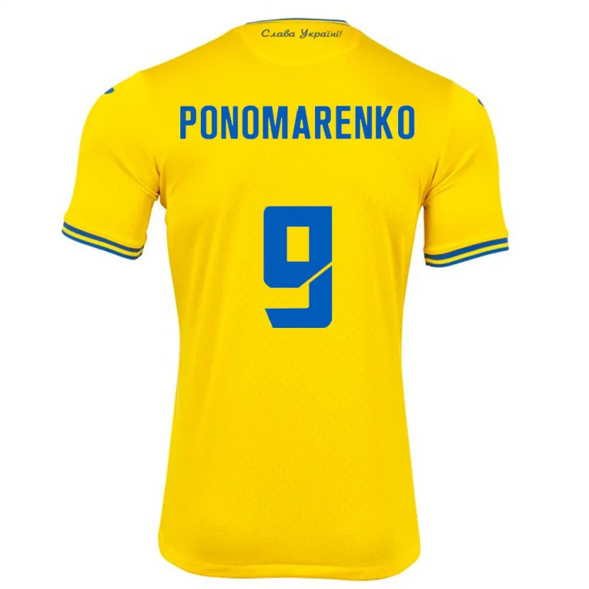 Danxen Kinder Ukraine Matviy Ponomarenko #9 Gelb Heimtrikot Trikot 24-26 T-Shirt Schweiz