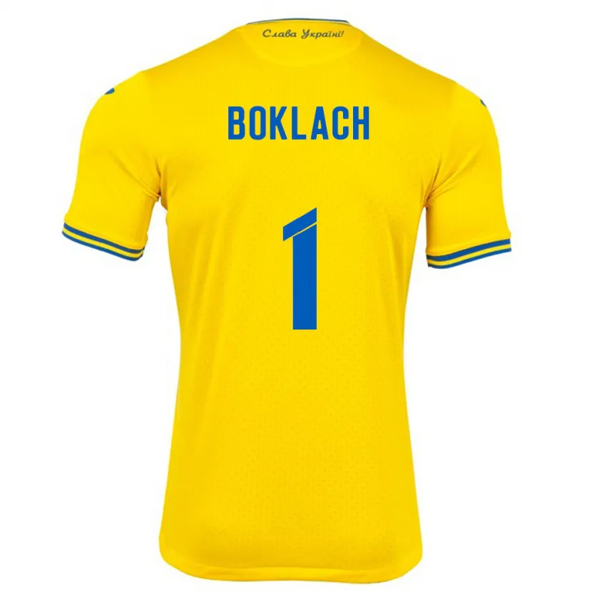 Danxen Kinder Ukraine Kateryna Boklach #1 Gelb Heimtrikot Trikot 24-26 T-Shirt Schweiz