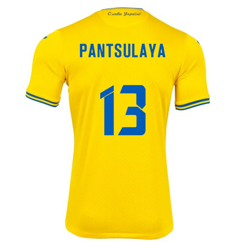 Danxen Kinder Ukraine Natiya Pantsulaya #13 Gelb Heimtrikot Trikot 24-26 T-Shirt Schweiz