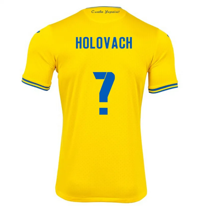 Danxen Kinder Ukraine Viktoriya Holovach #0 Gelb Heimtrikot Trikot 24-26 T-Shirt Schweiz