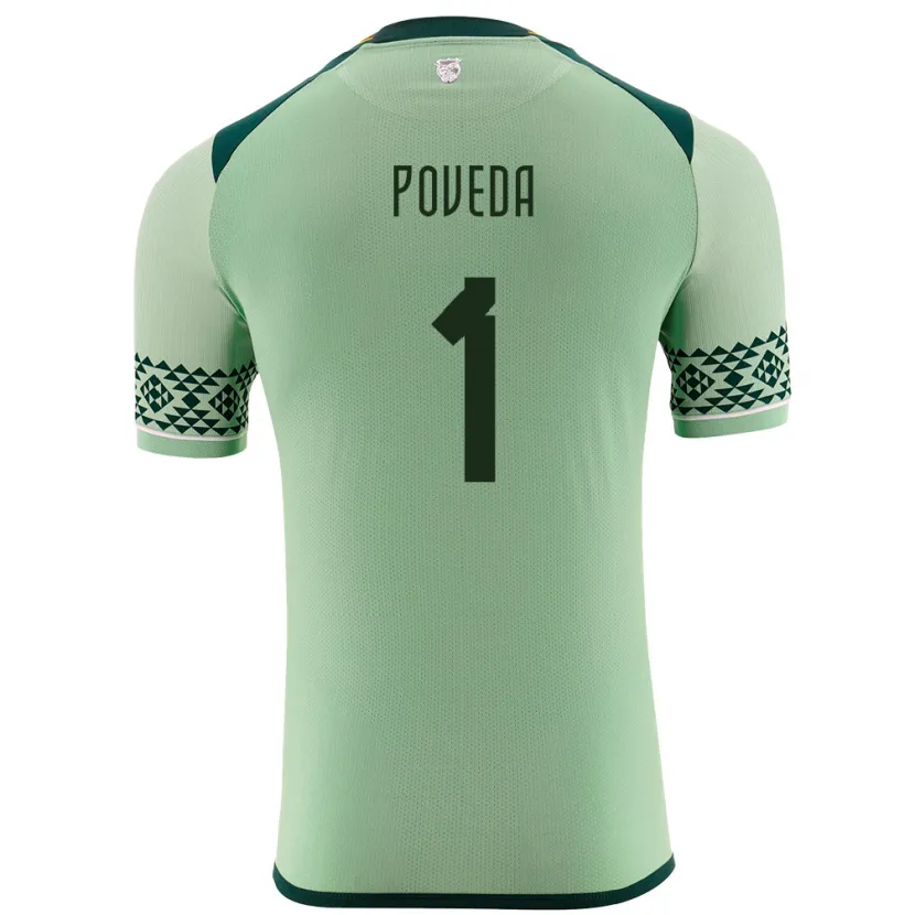 Danxen Kinder Bolivien Bruno Poveda #1 Hellgrün Heimtrikot Trikot 24-26 T-Shirt Schweiz
