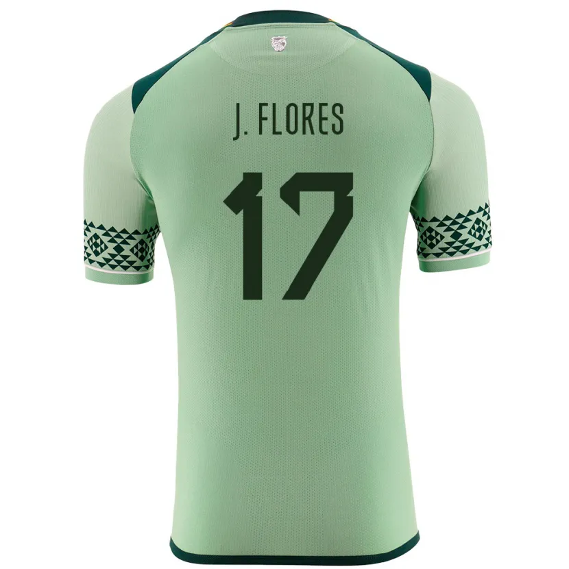 Danxen Kinder Bolivien José Flores #17 Hellgrün Heimtrikot Trikot 24-26 T-Shirt Schweiz