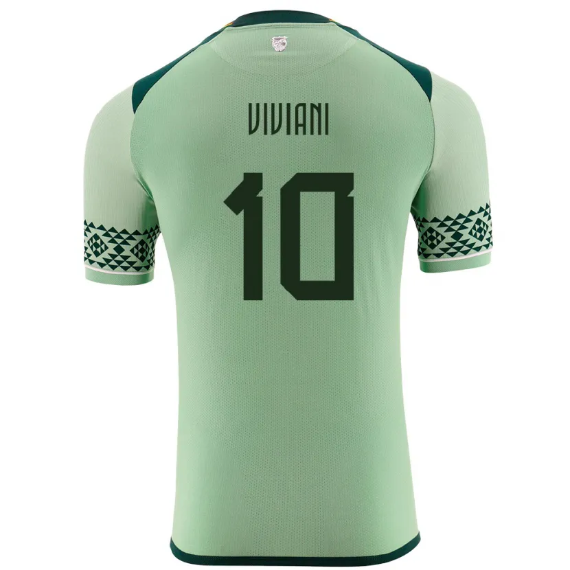 Danxen Kinder Bolivien Leonardo Viviani #10 Hellgrün Heimtrikot Trikot 24-26 T-Shirt Schweiz