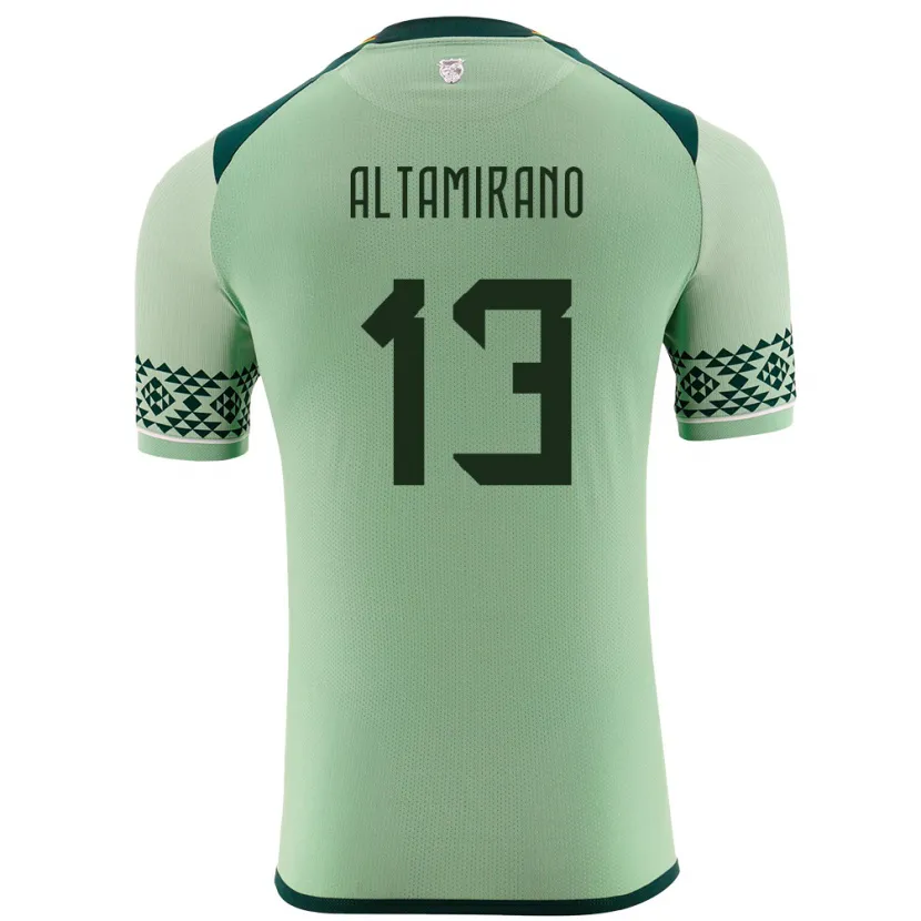 Danxen Kinder Bolivien Sebastian Altamirano #13 Hellgrün Heimtrikot Trikot 24-26 T-Shirt Schweiz