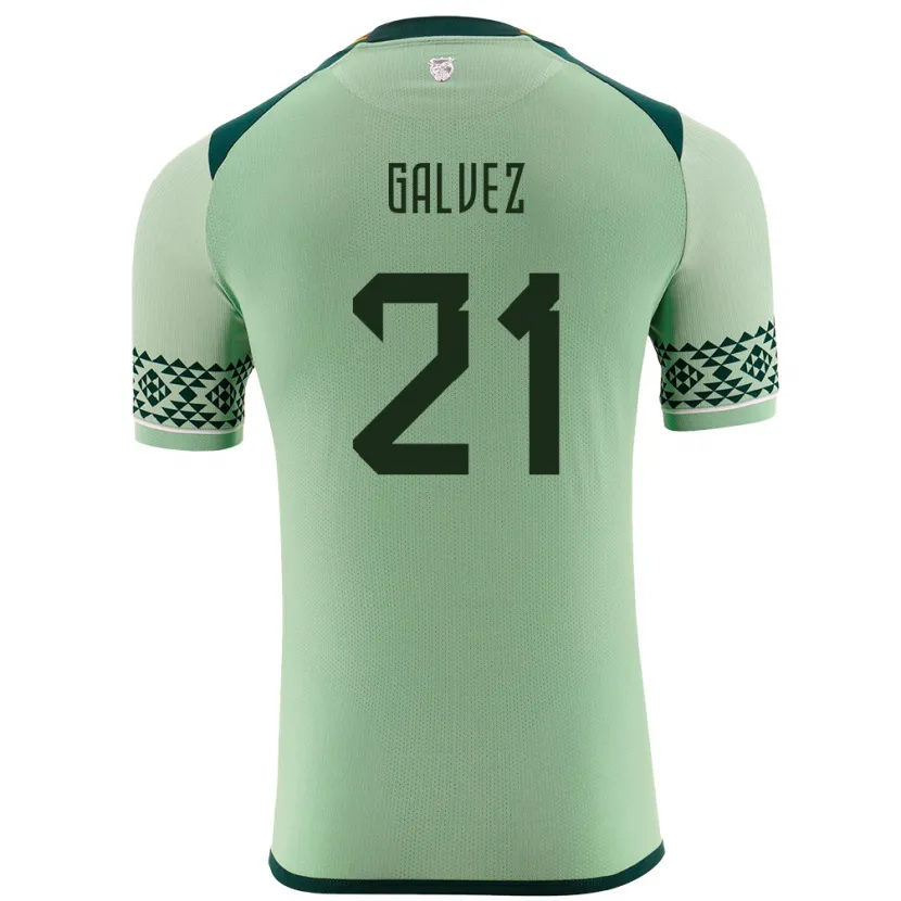 Danxen Kinder Bolivien Vladimir Galvez #21 Hellgrün Heimtrikot Trikot 24-26 T-Shirt Schweiz