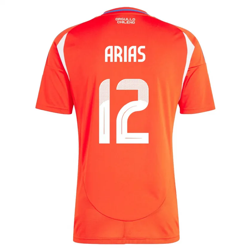 Danxen Kinder Chile Gabriel Arias #12 Rot Heimtrikot Trikot 24-26 T-Shirt Schweiz