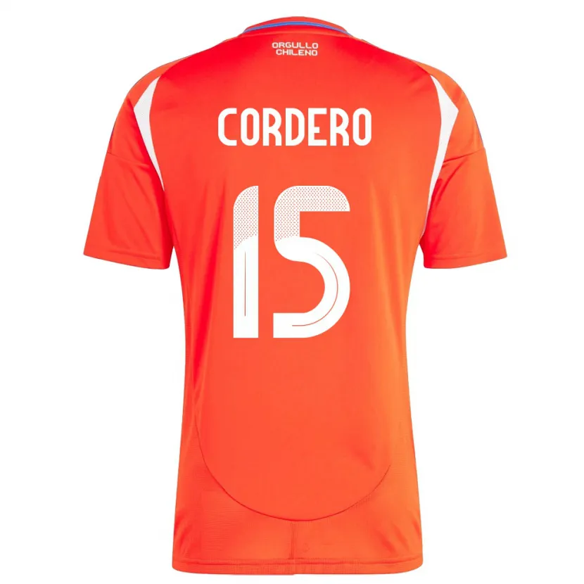 Danxen Kinder Chile Renato Cordero #15 Rot Heimtrikot Trikot 24-26 T-Shirt Schweiz