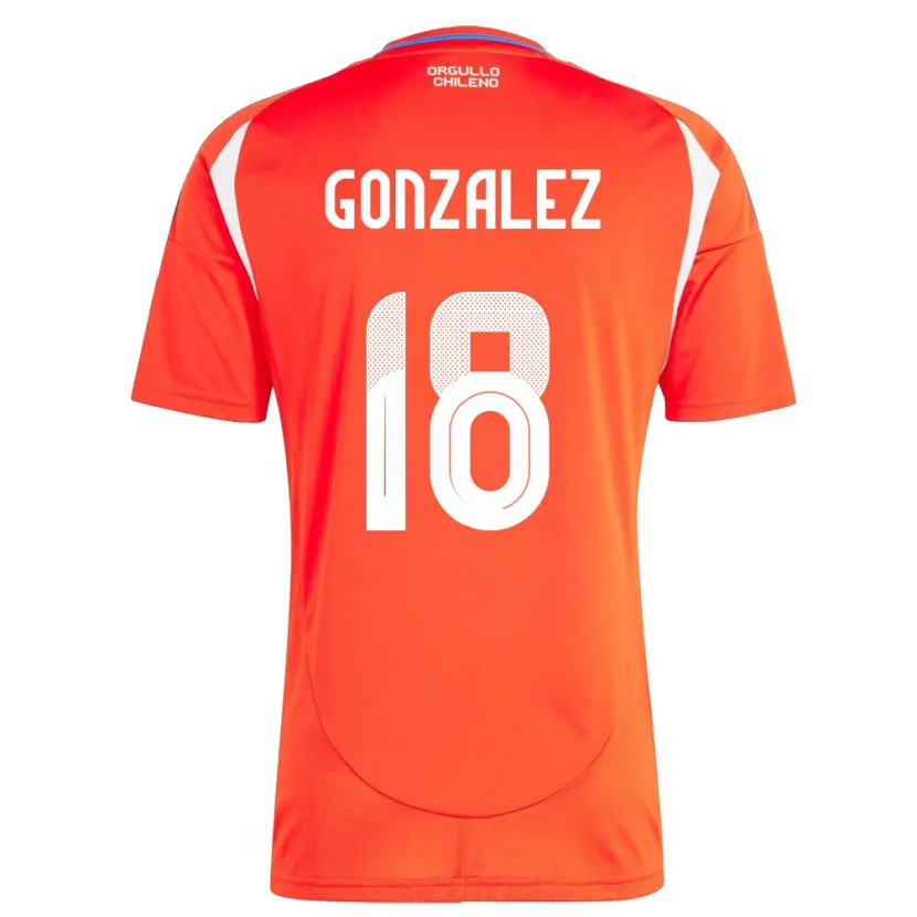 Danxen Kinder Chile Bryan González #18 Rot Heimtrikot Trikot 24-26 T-Shirt Schweiz
