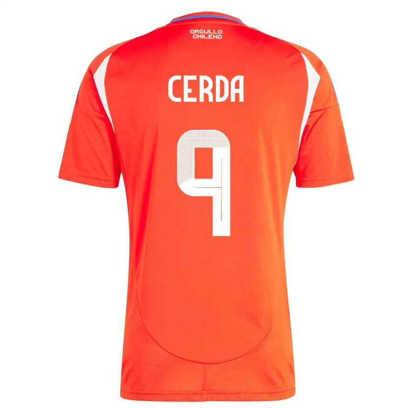 Danxen Kinder Chile Axel Cerda #9 Rot Heimtrikot Trikot 24-26 T-Shirt Schweiz