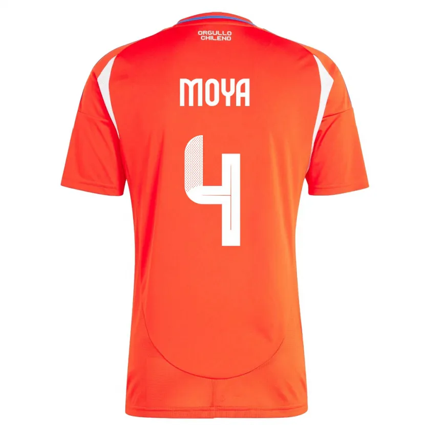 Danxen Kinder Chile Matías Moya #4 Rot Heimtrikot Trikot 24-26 T-Shirt Schweiz