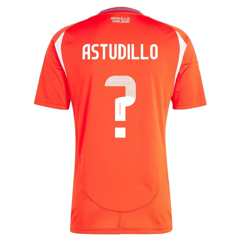 Danxen Kinder Chile Jerall Astudillo #0 Rot Heimtrikot Trikot 24-26 T-Shirt Schweiz