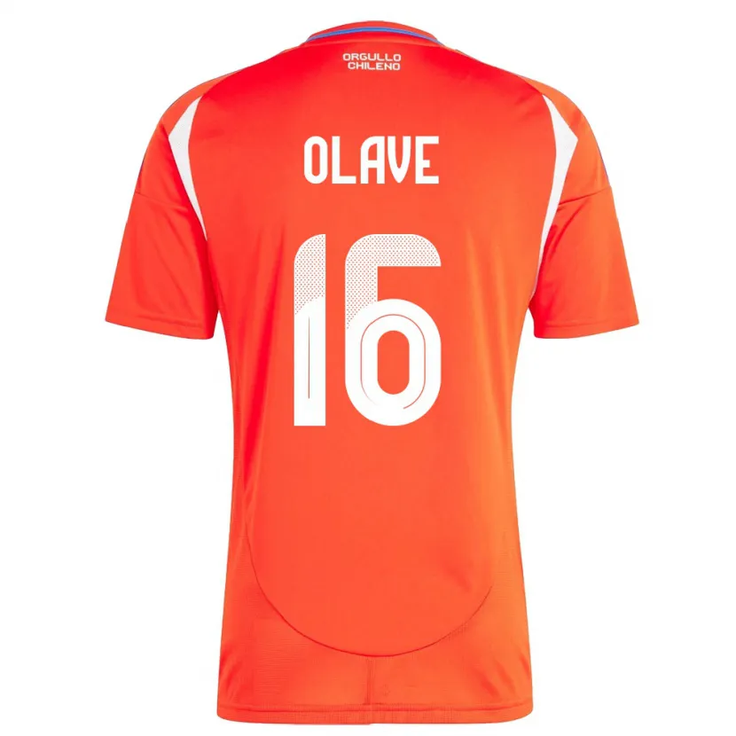 Danxen Kinder Chile Isidora Olave #16 Rot Heimtrikot Trikot 24-26 T-Shirt Schweiz