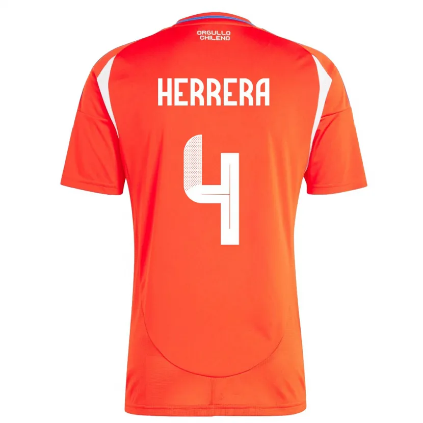 Danxen Kinder Chile Claudia Herrera #4 Rot Heimtrikot Trikot 24-26 T-Shirt Schweiz