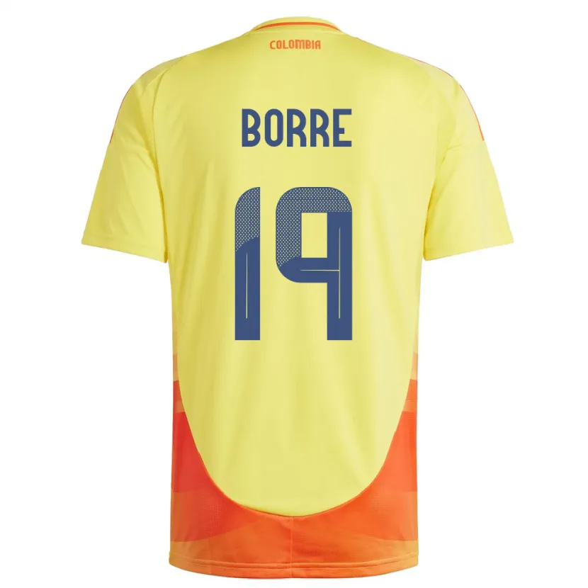 Danxen Kinder Kolumbien Rafael Borré #19 Gelb Heimtrikot Trikot 24-26 T-Shirt Schweiz