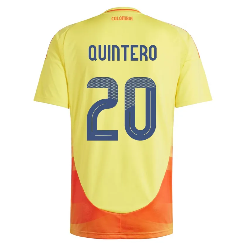 Danxen Kinder Kolumbien Juan Fernando Quintero #20 Gelb Heimtrikot Trikot 24-26 T-Shirt Schweiz