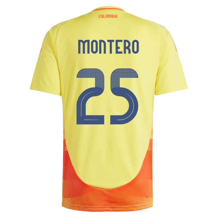 Danxen Kinder Kolumbien Álvaro Montero #25 Gelb Heimtrikot Trikot 24-26 T-Shirt Schweiz