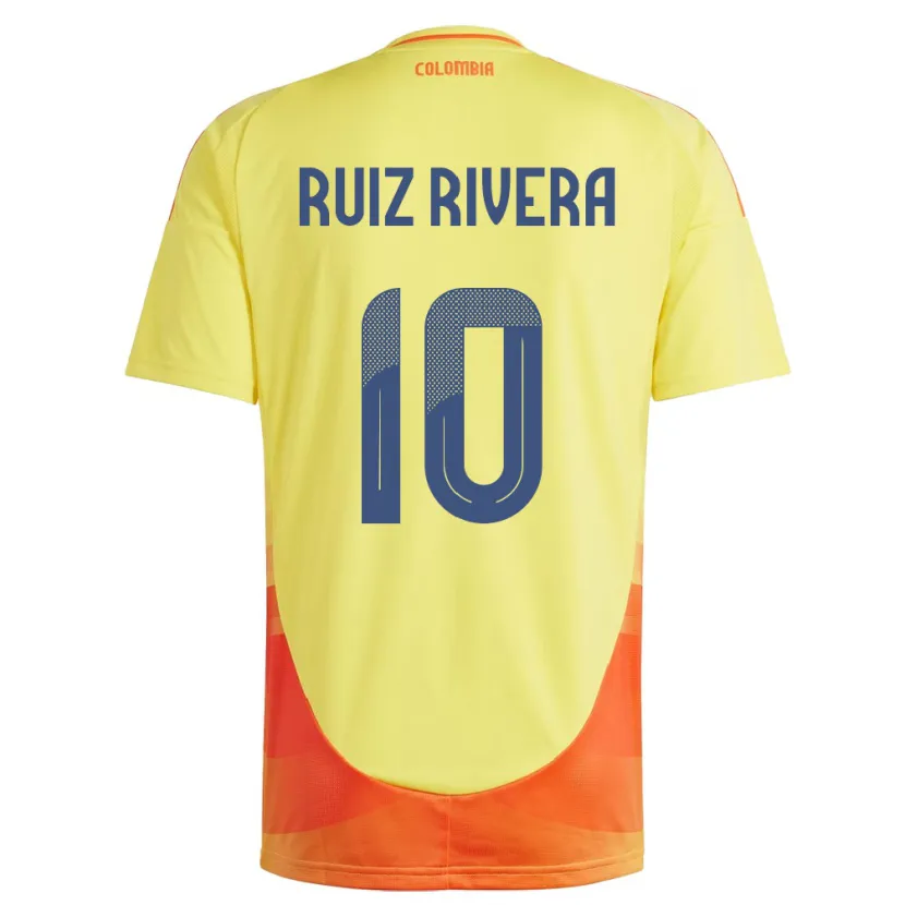 Danxen Kinder Kolumbien Daniel Ruiz Rivera #10 Gelb Heimtrikot Trikot 24-26 T-Shirt Schweiz