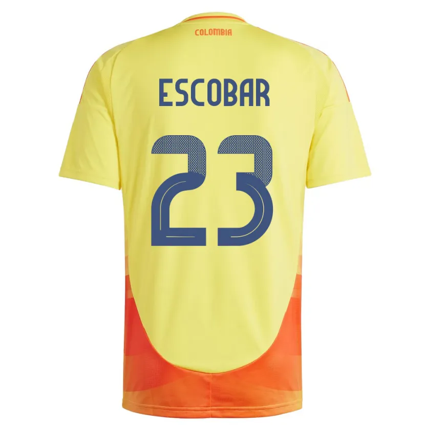 Danxen Kinder Kolumbien Josen Escobar #23 Gelb Heimtrikot Trikot 24-26 T-Shirt Schweiz