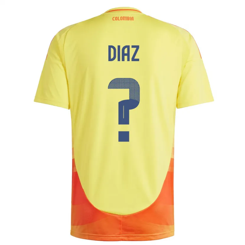 Danxen Kinder Kolumbien Jesús Díaz #0 Gelb Heimtrikot Trikot 24-26 T-Shirt Schweiz