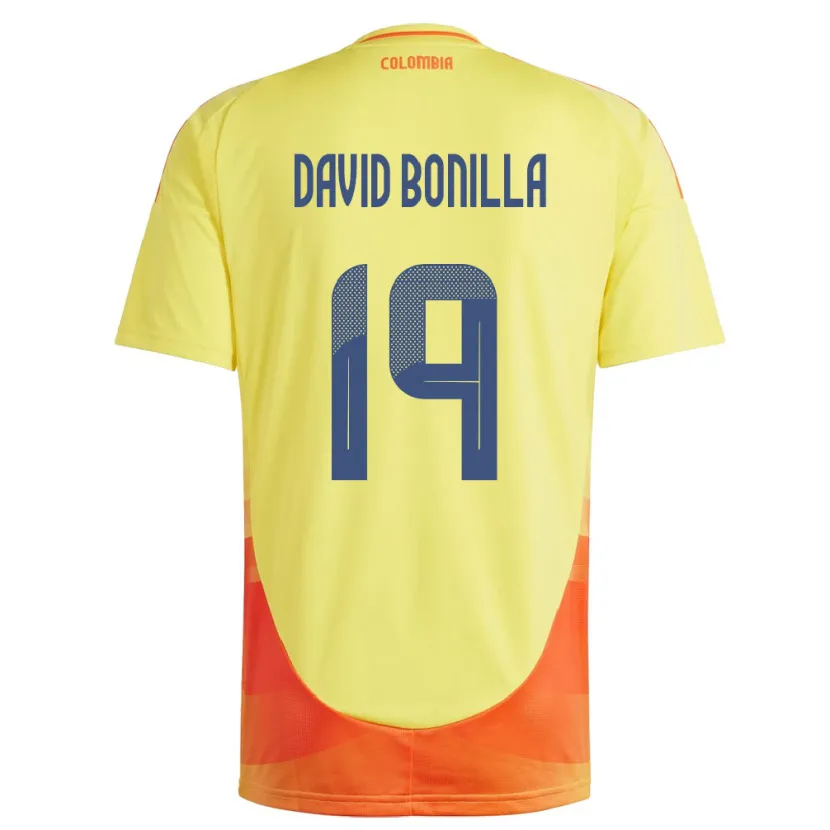Danxen Kinder Kolumbien Juan David Bonilla #19 Gelb Heimtrikot Trikot 24-26 T-Shirt Schweiz