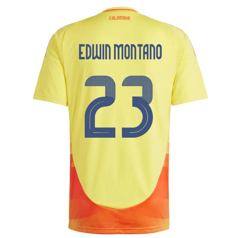 Danxen Kinder Kolumbien John Edwin Montaño #23 Gelb Heimtrikot Trikot 24-26 T-Shirt Schweiz