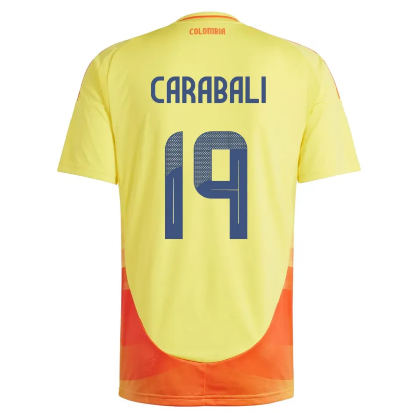 Danxen Kinder Kolumbien Jorelyn Carabalí #19 Gelb Heimtrikot Trikot 24-26 T-Shirt Schweiz