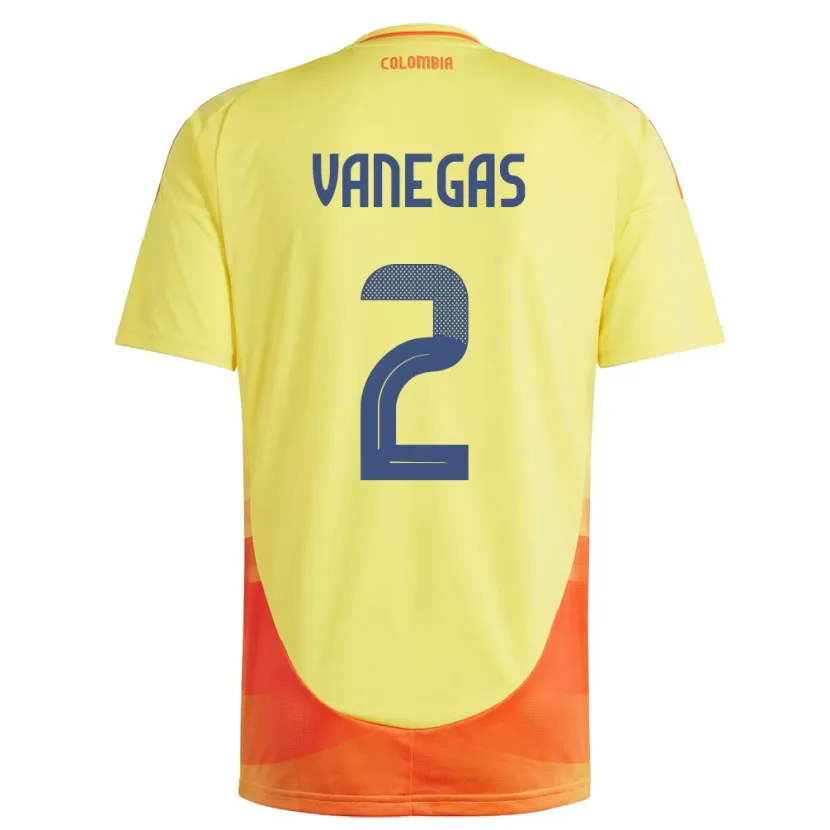 Danxen Kinder Kolumbien Manuela Vanegas #2 Gelb Heimtrikot Trikot 24-26 T-Shirt Schweiz