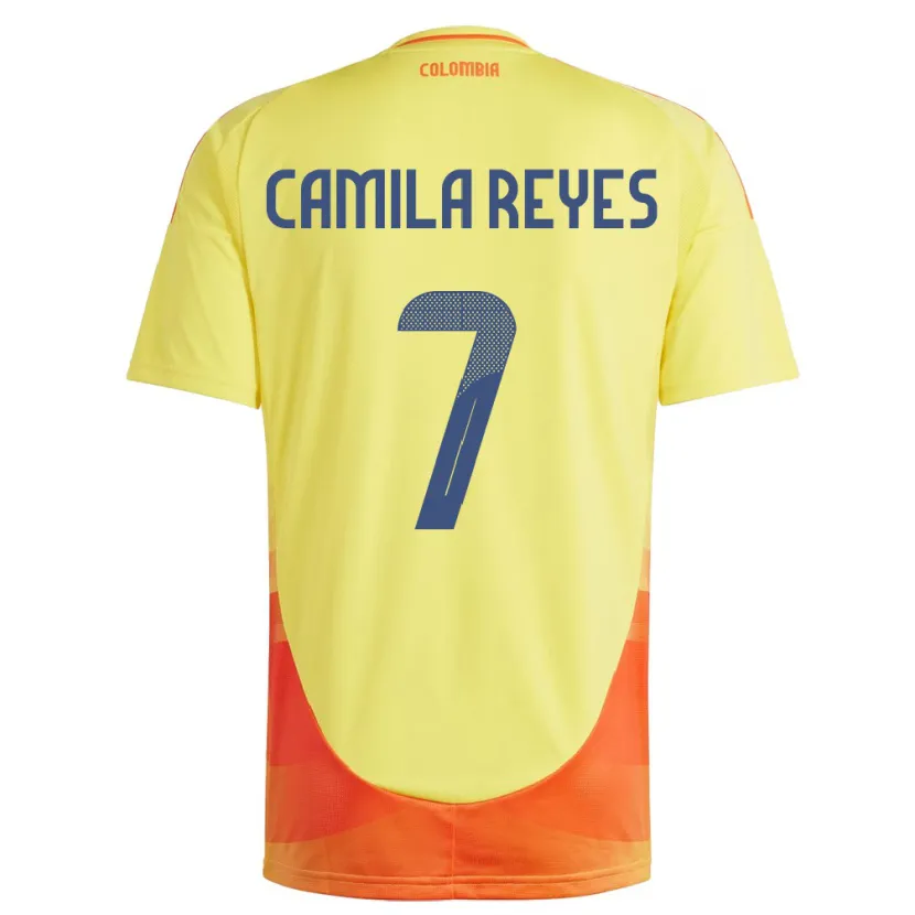 Danxen Kinder Kolumbien María Camila Reyes #7 Gelb Heimtrikot Trikot 24-26 T-Shirt Schweiz