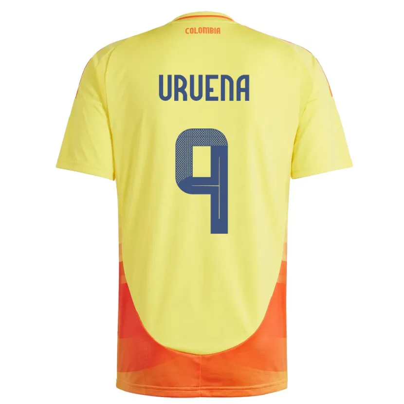 Danxen Kinder Kolumbien Gabriela Urueña #9 Gelb Heimtrikot Trikot 24-26 T-Shirt Schweiz