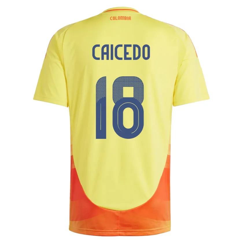 Danxen Kinder Kolumbien Linda Caicedo #18 Gelb Heimtrikot Trikot 24-26 T-Shirt Schweiz