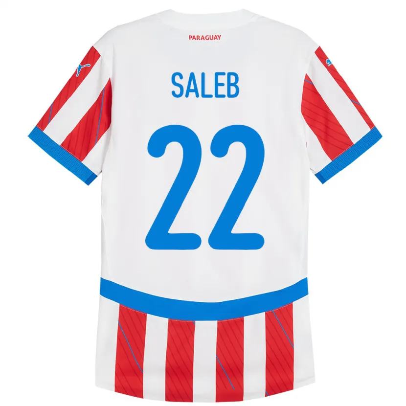 Danxen Kinder Paraguay Gloria Saleb #22 Weiß Rot Heimtrikot Trikot 24-26 T-Shirt Schweiz