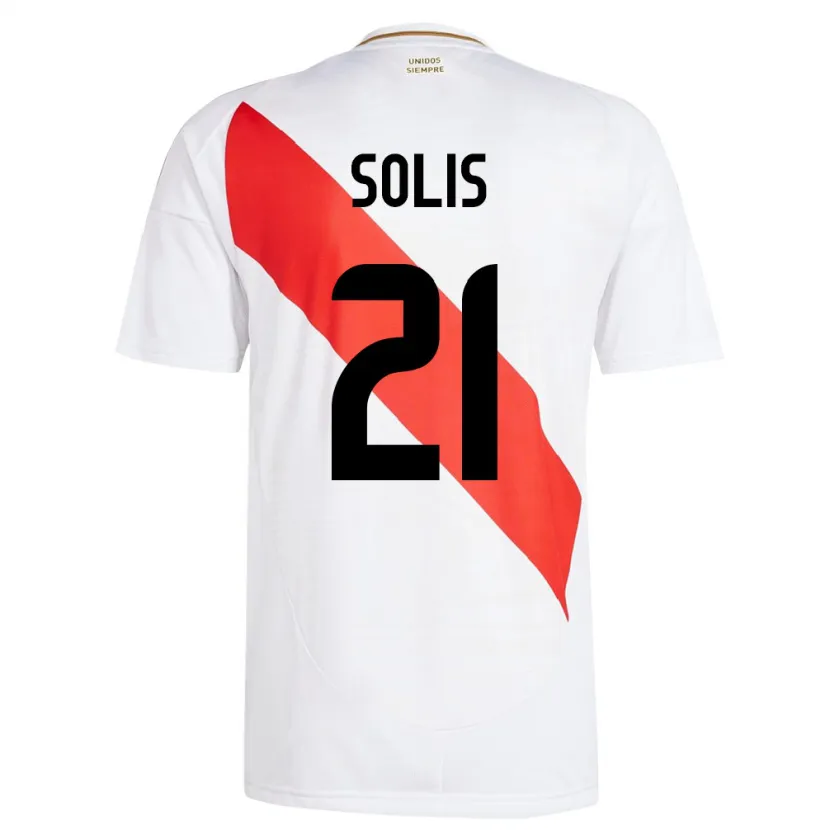 Danxen Kinder Peru Renato Solís #21 Weiß Heimtrikot Trikot 24-26 T-Shirt Schweiz