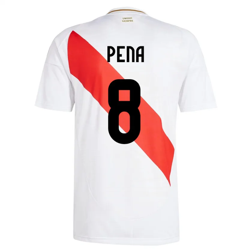 Danxen Kinder Peru Sergio Peña #8 Weiß Heimtrikot Trikot 24-26 T-Shirt Schweiz