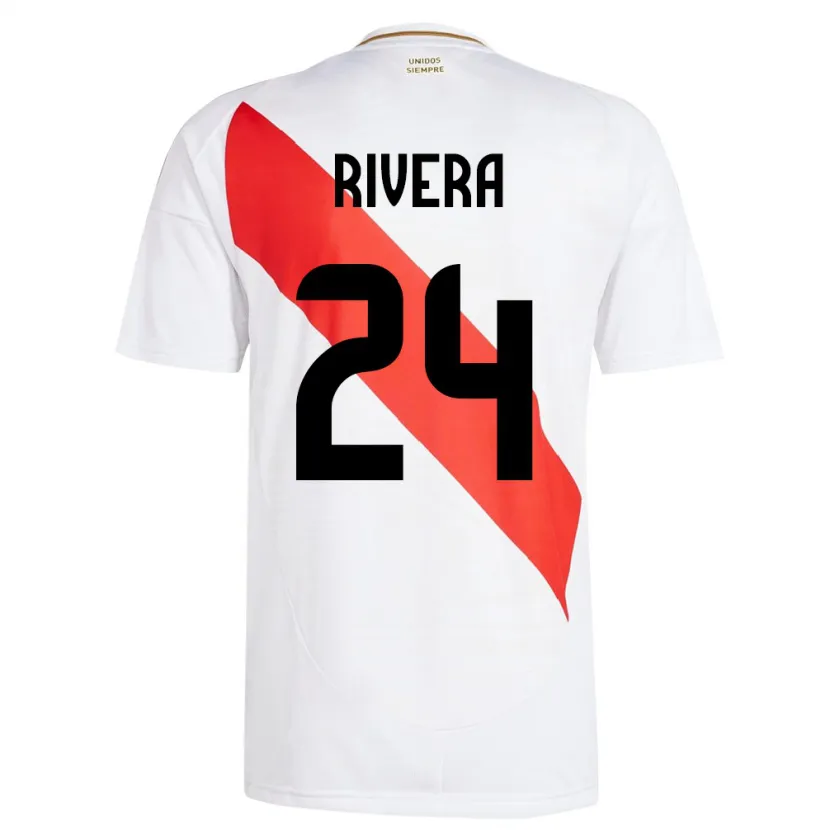 Danxen Kinder Peru José Rivera #24 Weiß Heimtrikot Trikot 24-26 T-Shirt Schweiz