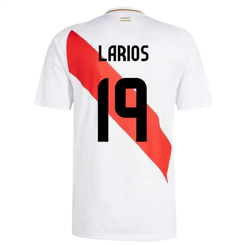 Danxen Kinder Peru Guillermo Larios #19 Weiß Heimtrikot Trikot 24-26 T-Shirt Schweiz