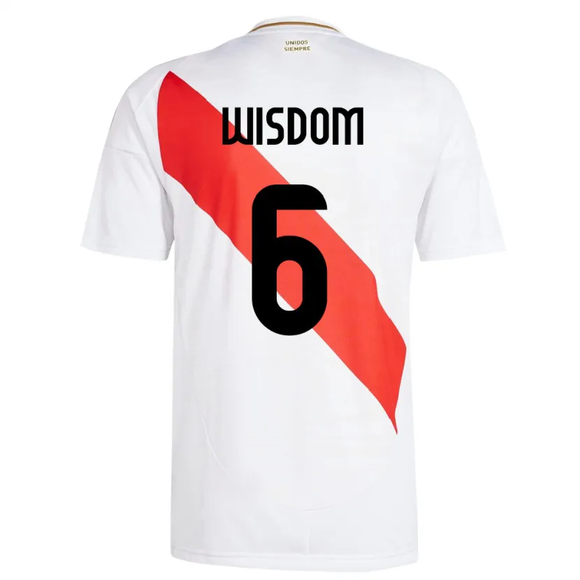 Danxen Kinder Peru Ian Wisdom #6 Weiß Heimtrikot Trikot 24-26 T-Shirt Schweiz