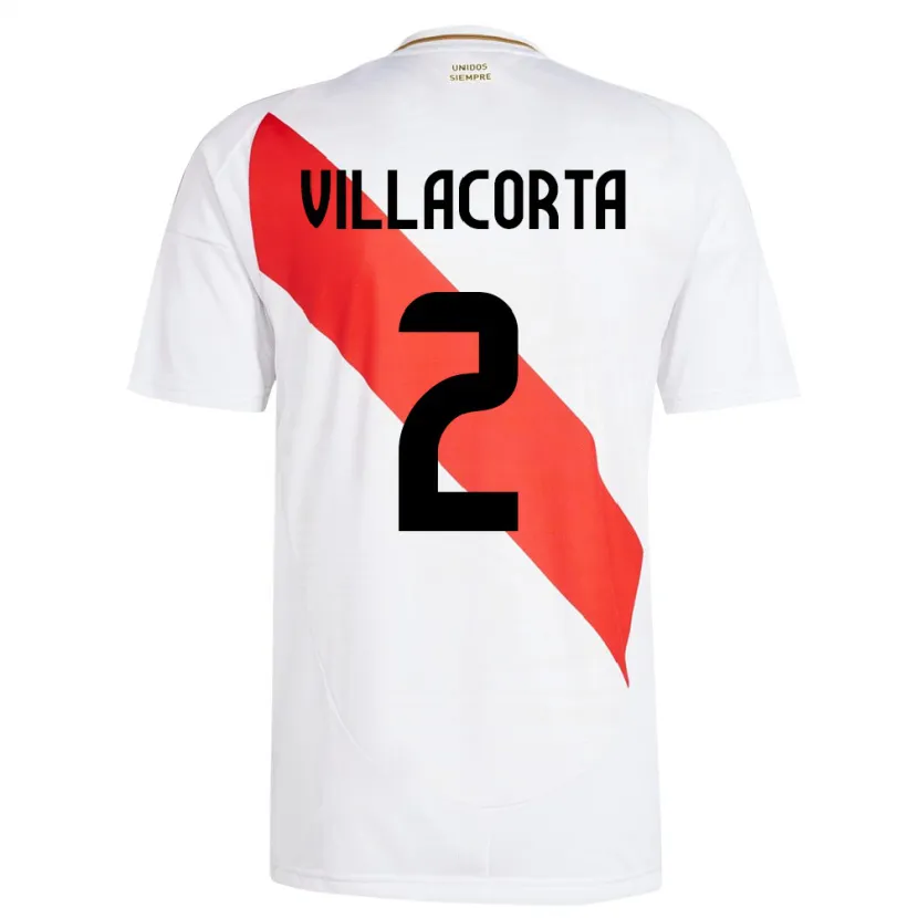 Danxen Kinder Peru Anderson Villacorta #2 Weiß Heimtrikot Trikot 24-26 T-Shirt Schweiz