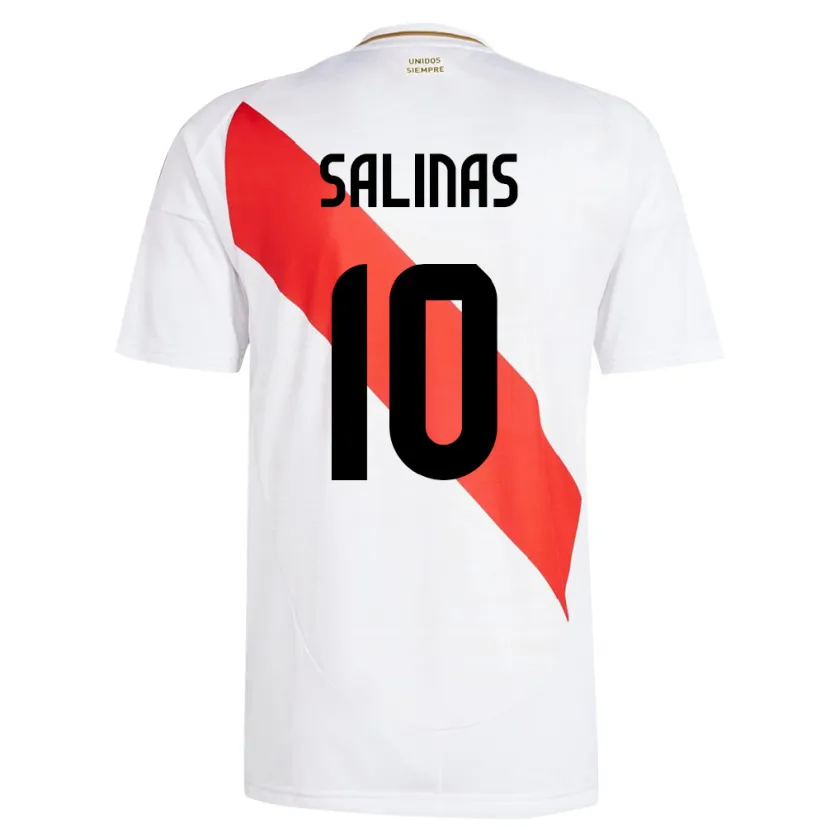 Danxen Kinder Peru Thiago Salinas #10 Weiß Heimtrikot Trikot 24-26 T-Shirt Schweiz