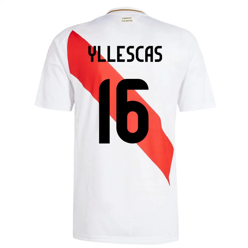 Danxen Kinder Peru Jhosenffer Yllescas #16 Weiß Heimtrikot Trikot 24-26 T-Shirt Schweiz