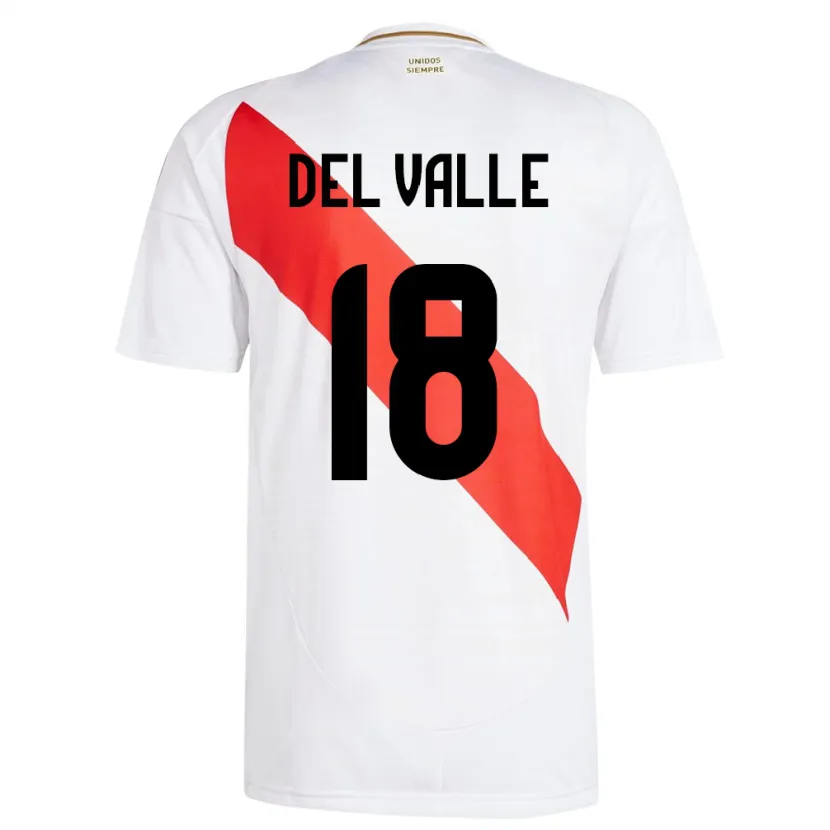 Danxen Kinder Peru Yamir Del Valle #18 Weiß Heimtrikot Trikot 24-26 T-Shirt Schweiz