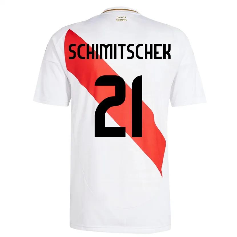 Danxen Kinder Peru Ian Schimitschek #21 Weiß Heimtrikot Trikot 24-26 T-Shirt Schweiz