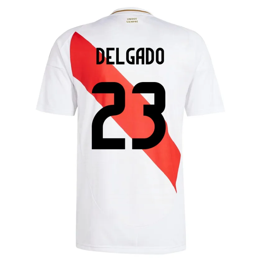 Danxen Kinder Peru Valentino Delgado #23 Weiß Heimtrikot Trikot 24-26 T-Shirt Schweiz
