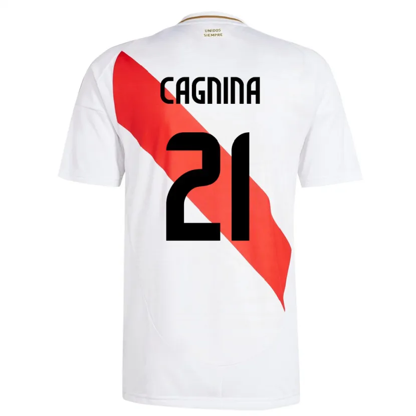 Danxen Kinder Peru Grace Cagnina #21 Weiß Heimtrikot Trikot 24-26 T-Shirt Schweiz