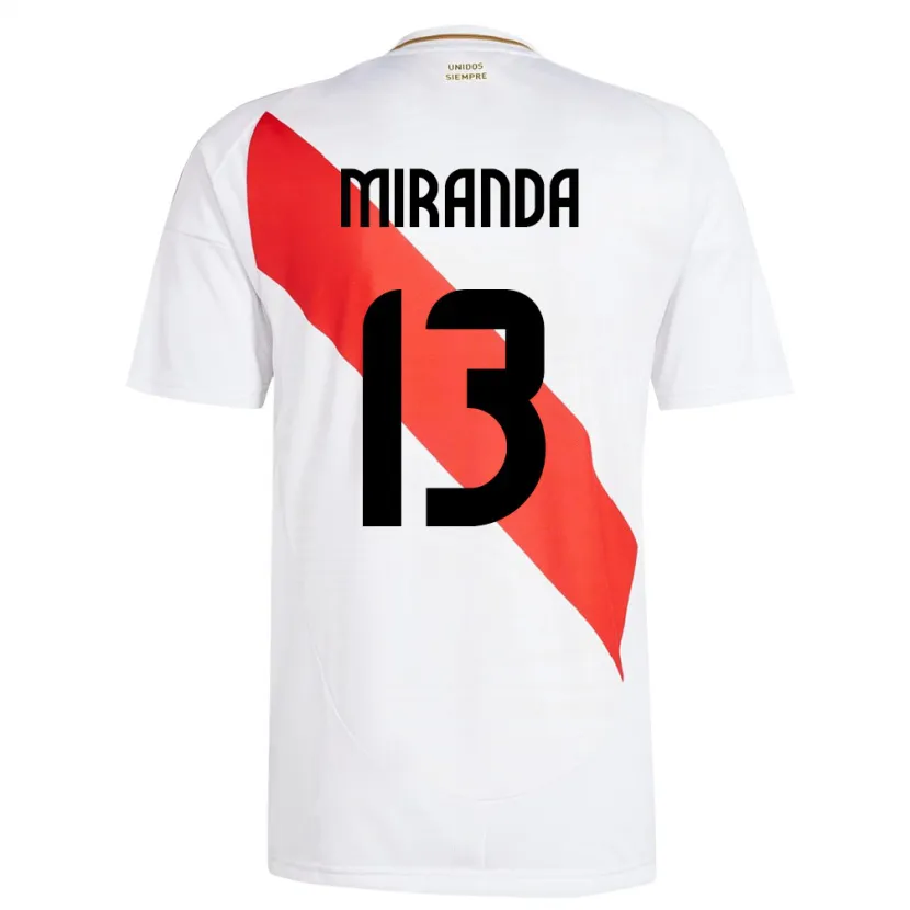 Danxen Kinder Peru Yoselin Miranda #13 Weiß Heimtrikot Trikot 24-26 T-Shirt Schweiz