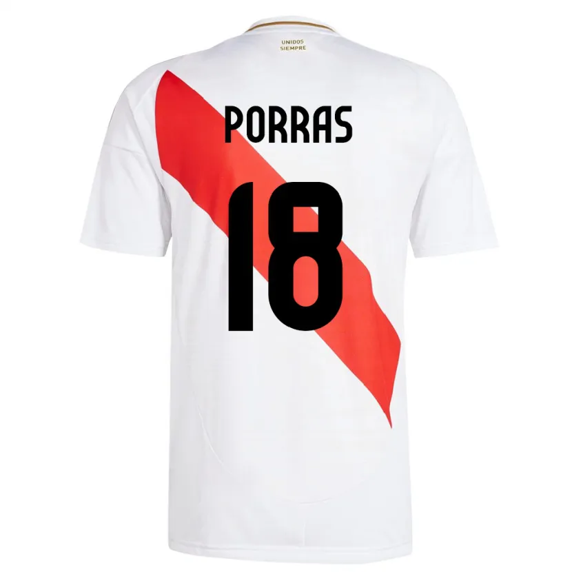 Danxen Kinder Peru Sashenka Porras #18 Weiß Heimtrikot Trikot 24-26 T-Shirt Schweiz