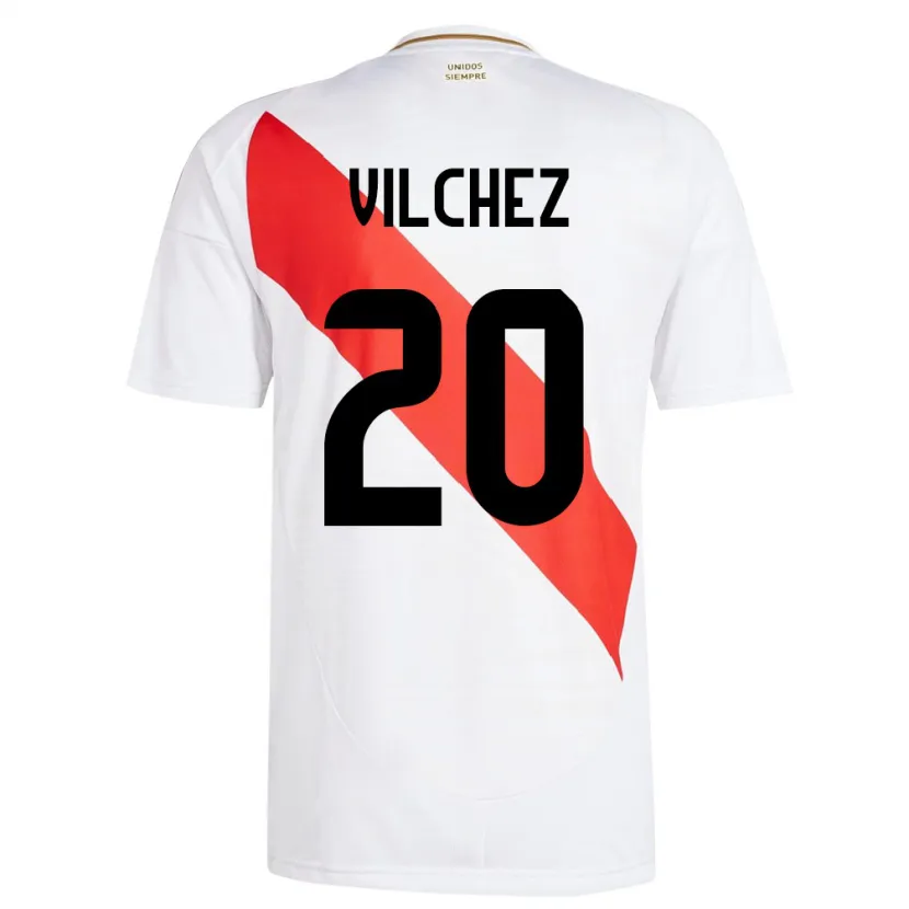 Danxen Kinder Peru Alondra Vílchez #20 Weiß Heimtrikot Trikot 24-26 T-Shirt Schweiz