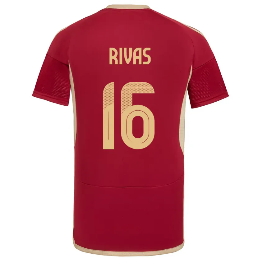 Danxen Kinder Venezuela Renne Rivas #16 Burgund Heimtrikot Trikot 24-26 T-Shirt Schweiz
