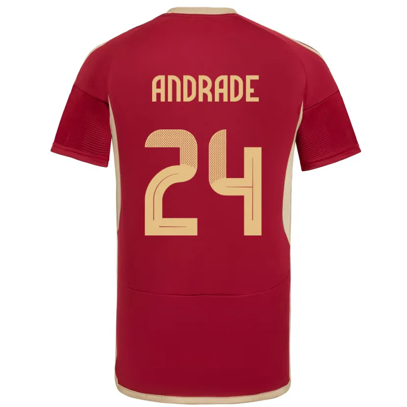 Danxen Kinder Venezuela Kervin Andrade #24 Burgund Heimtrikot Trikot 24-26 T-Shirt Schweiz