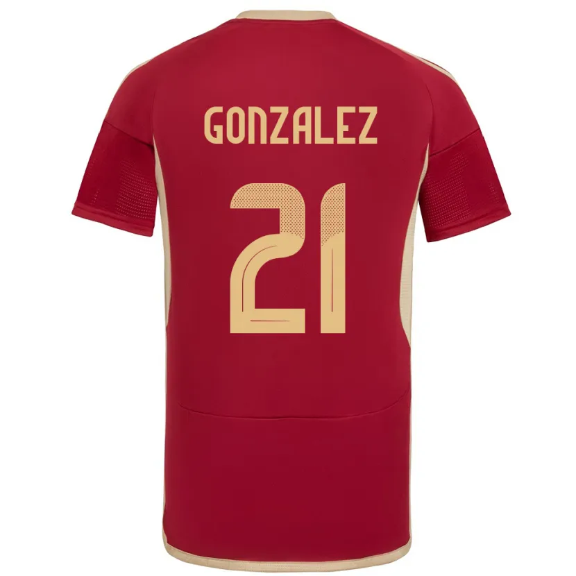 Danxen Kinder Venezuela Alexander González #21 Burgund Heimtrikot Trikot 24-26 T-Shirt Schweiz